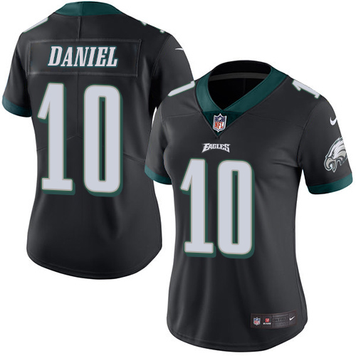 Women's Limited Chase Daniel Nike Jersey Black - #10 Rush NFL Philadelphia Eagles